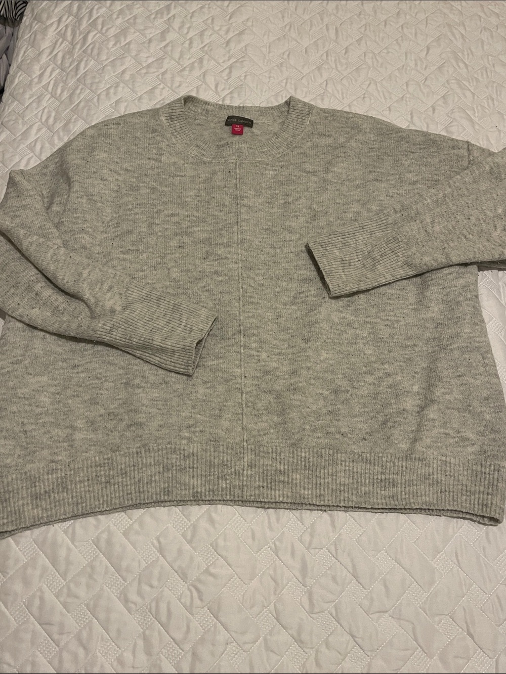 Vince Camuto Light Gray Crewneck Sweater